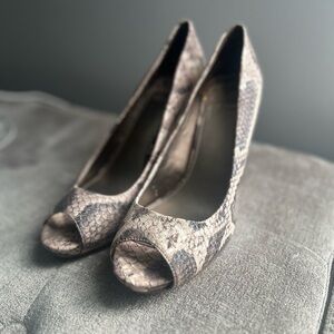 Fergalicious Snake Print Heels size 8